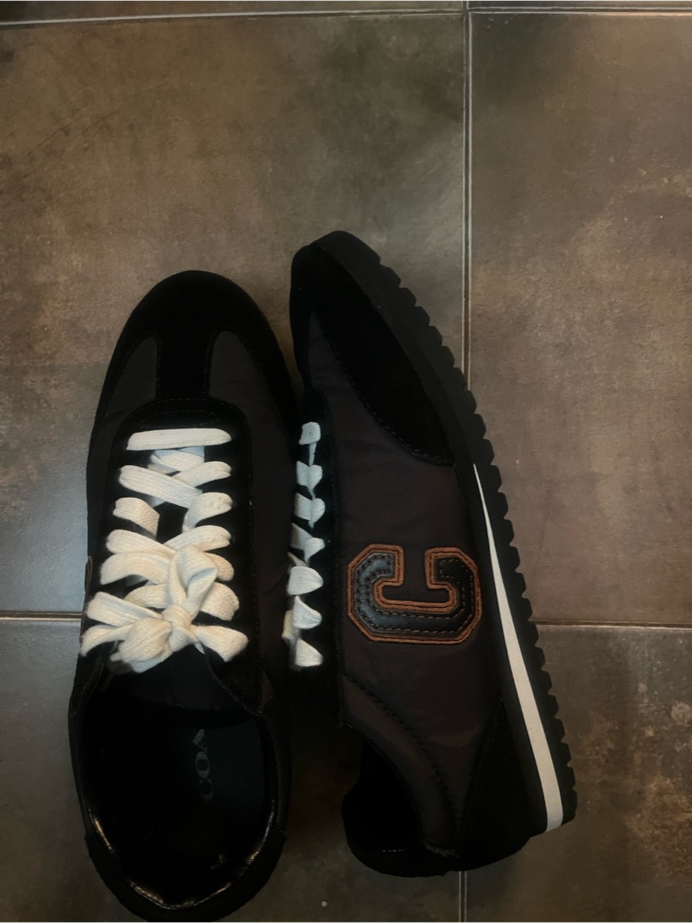 Coach Black Suede Detail Sneakers | Size 7.5